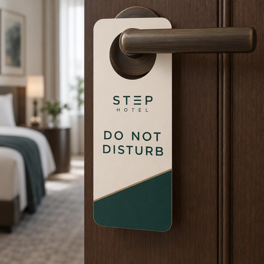 STEP Hotel — Door hanger