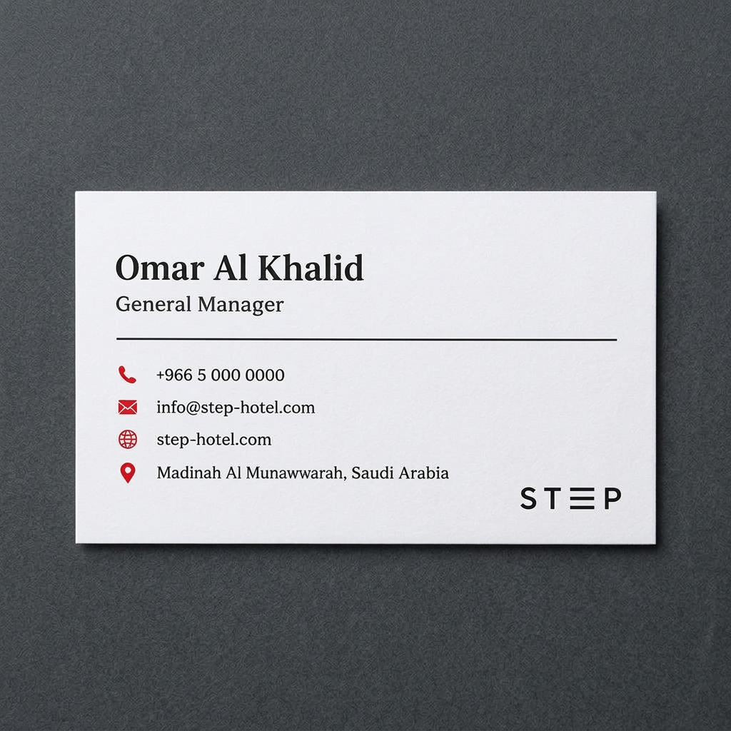 STEP Hotel — Business card — back
