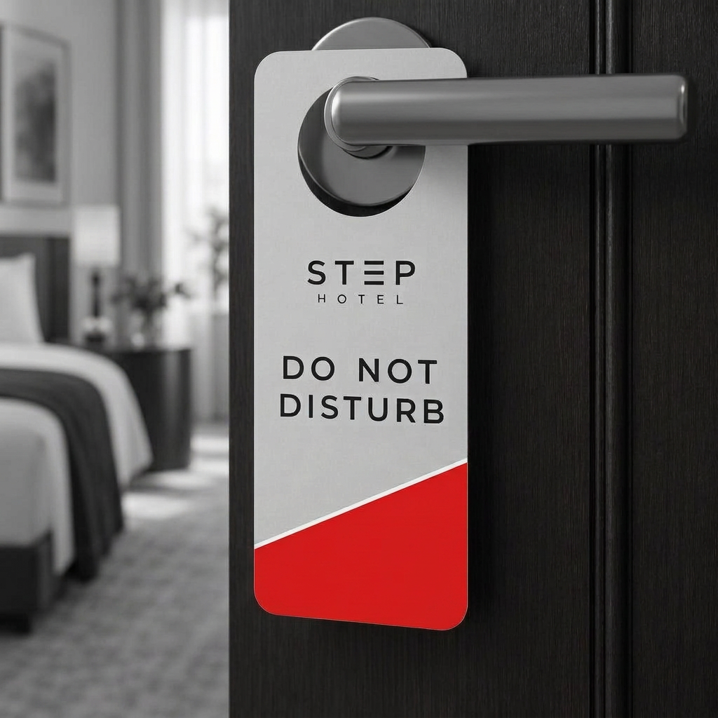 STEP Hotel — Door hanger