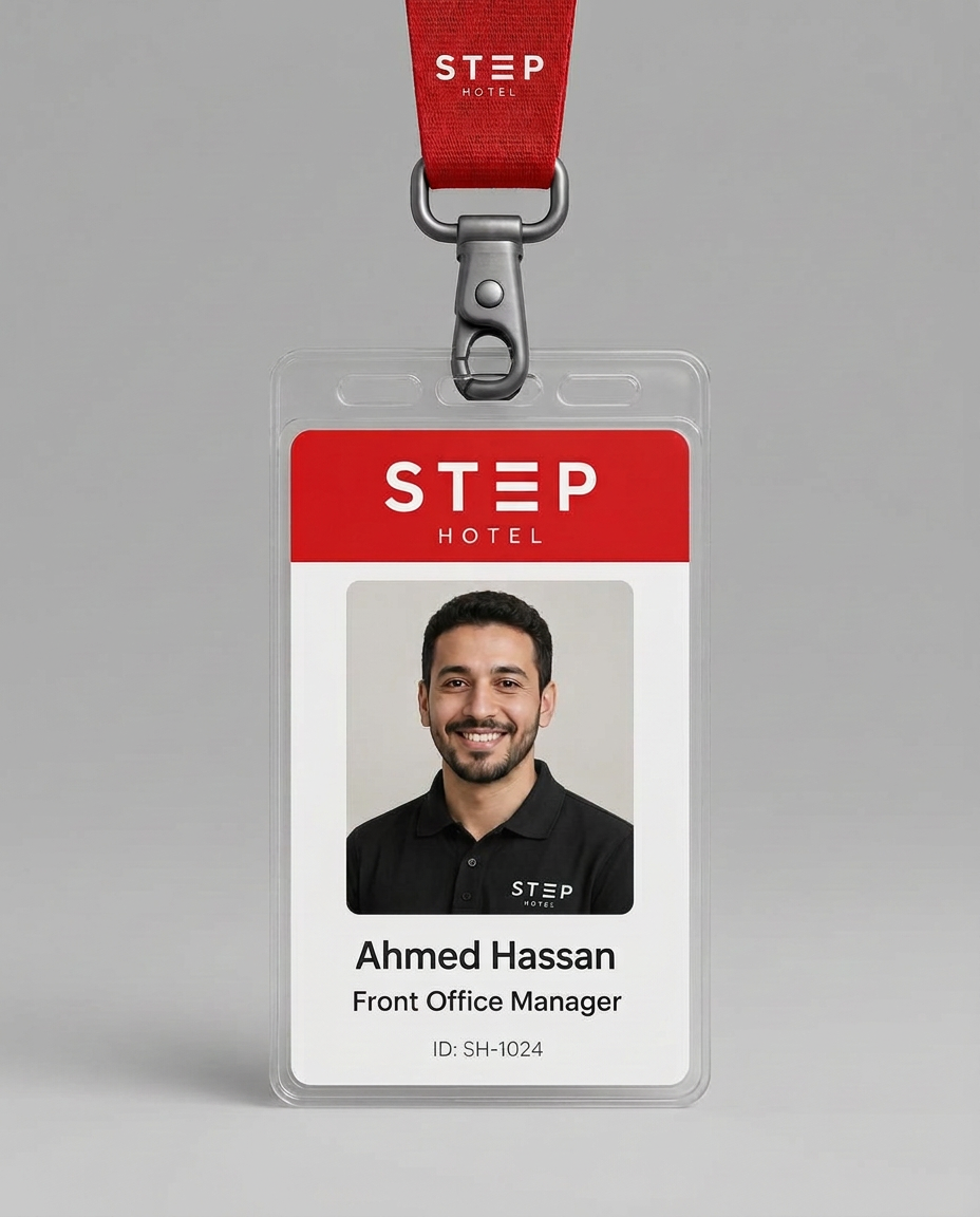 STEP Hotel — ID card — front